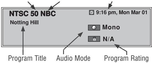 NTSC 50 NBC Notting Hill 9:16 pm, Mon Mar 01 Mono N/A Program Title Audio Mode Program Rating