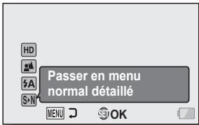 SANYO VPC-SH1TA - Pour accéder/quitter l'écran de menu du mode SIMPLE/NORMAL - 1