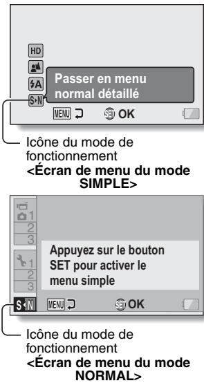 SANYO VPC-SH1TA - Sélectionnez l'icône du mode de fonctionnement et appuyez sur le bouton SET. - 1