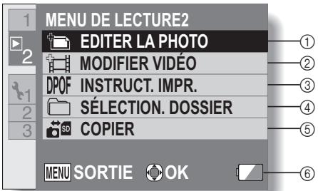 SANYO XACTI VPC-CA9 - Menu de lecture du mode NORMAL - 2