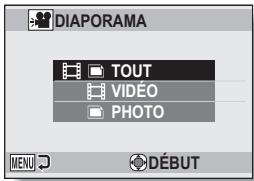 SANYO XACTI VPC-CA9 - Affichez le menu de lecture du mode SIMPLE (page 37), sélectionnez le réglage du diaporama et appuyez sur le bouton SET. - 1