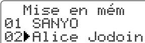 SANYO CLT-2425 - Modification d'un nom ou d'un numéro de téléphone mémorisé - 3