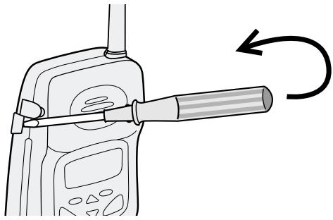 SANYO CLT-2425 - Pour retirer l'attache de ceinture - 1