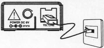SANYO CLT-D6623 - Branchement du cordon de ligne téléphonique - 1