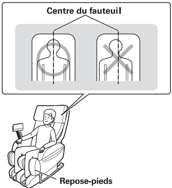 SANYO HEC-DR8700K - Asseyez-vous au centre du fauteuil. - 1