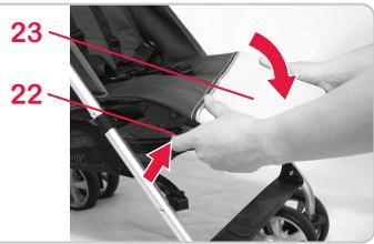 BRITAX B-LITE - Réglage du repose-pied Pour relever le repose-pied 23, procédé comme suit : - 1