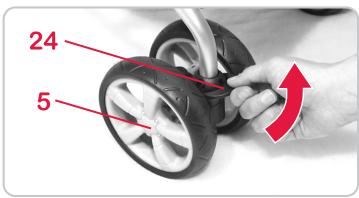 BRITAX B-LITE - Réglage des roues pivotantes - 3