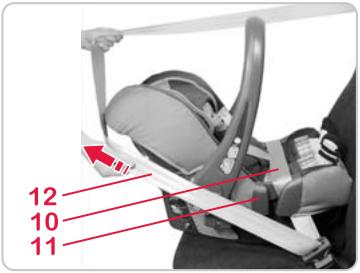 BRITAX BABY-SAFE PLUS SHR II - Comment fixer votre coque pour bébé au moyen de la ceinture 3 points de votre voiture : - 1