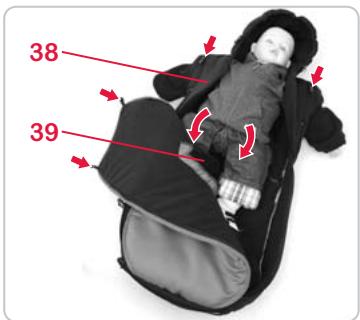 BRITAX BABY-SAFE PLUS SHR II - Pour fixer la capote de pluie 35, procédez comme suit: - 3
