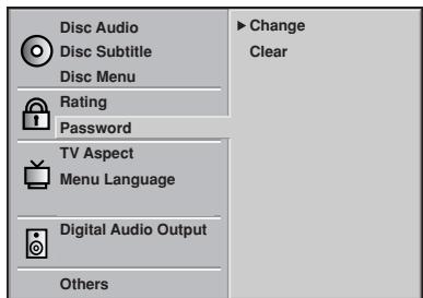 NAD T531 - POUR CHANGER OU EFFACER UN MOT DE PASSE EN MÉMOIRE - 1