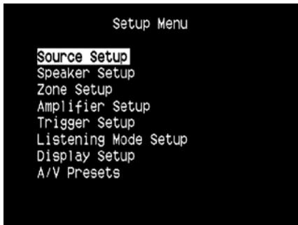 NAD T775 - FONCTIONNEMENT DU T 775 - MENU DE CONFIGURATION - 1