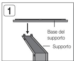 SAMSUNG HT-D5550 - Installazione dei diffusori sul supporto a colonna - 1