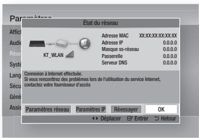 SAMSUNG HT-D5550 - État du réseau - 1