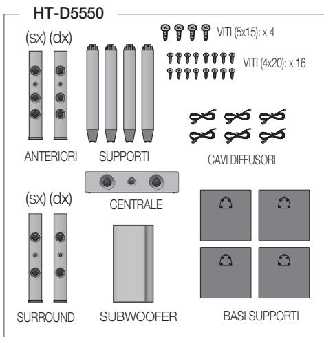 SAMSUNG HT-D5550 - Diffusori montati - 2
