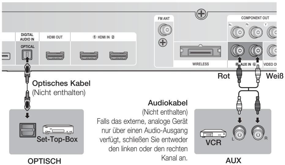 SAMSUNG HT-D5550 - External Audiokomponenten anschlieben - 1