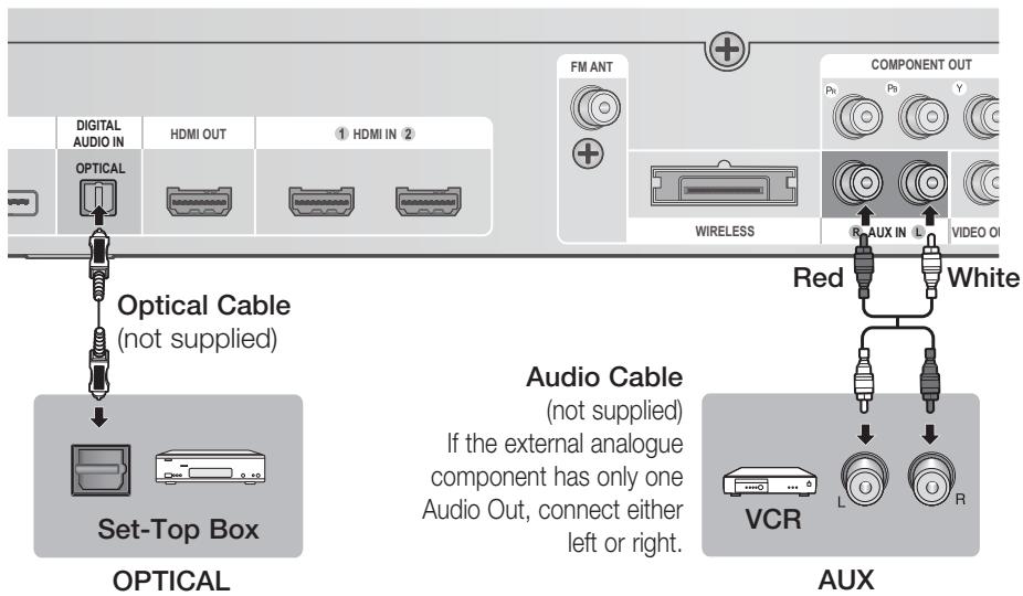 SAMSUNG HT-D5550 - Connecting Audio from External Components - 1