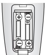 SAMSUNG SR8857 - Instalación de las pilas del mando a distancia - 2