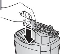 SAMSUNG SR8857 - De batterijnenplaatsen - 3