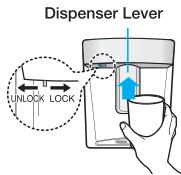 Dispenser Lever Unlock Lock