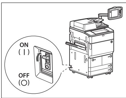CANON IMAGERUNNER ADVANCE 6055 - Desplace la palanca del interruptor diferencial a la posicion ON (lado "I"). - 1