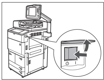 CANON IMAGERUNNER ADVANCE 6055I - Desplace la palanca del interruptor diferencial a la posición ON (lado "I"). - 2