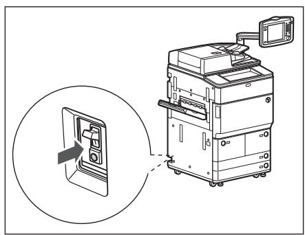 CANON IMAGERUNNER ADVANCE 6065 - Premere il pulsante di test sul retro della macchina con la punta di una penna a sfera o un oggetto simile. - 1