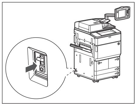 CANON IMAGERUNNER ADVANCE 6075I - Empuje el botón de prueba de la parte posterior del equipo con la punta de un bolígrafo u objeto similar. - 1