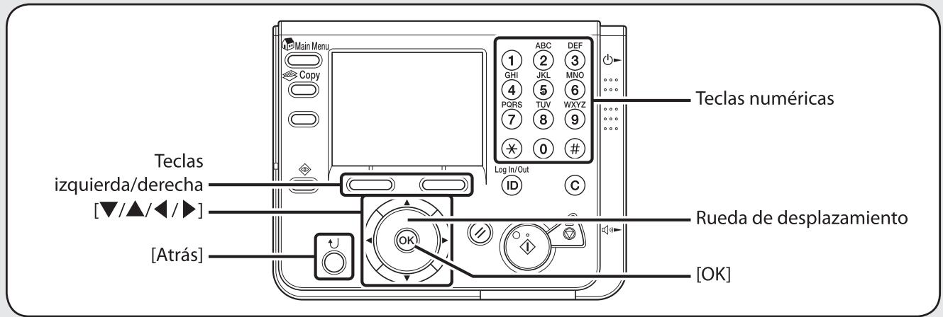 CANON IMAGERUNNER C1028I - Información acerca de las teclas - 1