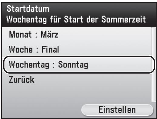 CANON IMAGERUNNER C1028I - Woche Auswahl Startdatum Woche - 1