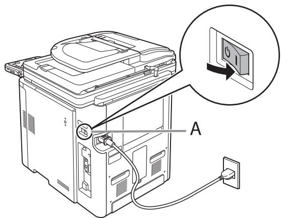 CANON IMAGERUNNER C1028IF - Pulse el lateral [I] del interruptor de alimentación principal (A) para colocarlo en la posición ON. - 1