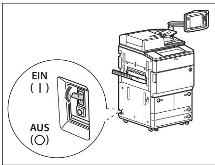 CANON IMAGERUNNER ADVANCE 8085 - Vergewissern Sie sich, dass der Schutzschalter auf AUS steht ("O"-Seite). - 1