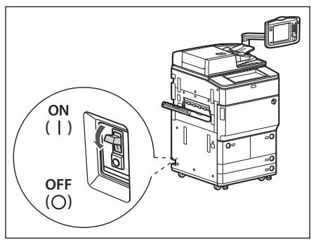 CANON IMAGERUNNER ADVANCE 8095 - Confirm that the breaker lever is switched to the OFF ("○" side) position. - 1