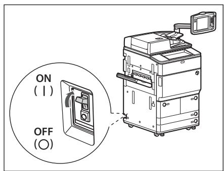 CANON IMAGERUNNER ADVANCE 8095 - Portare la levetta dell'interruttore di sicurezza sulla posizione ON (lato "I"). - 1