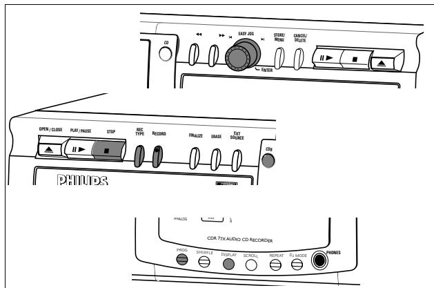 PHILIPS CDR 775 - Enregistrement en mode d'écoute depuis le lecteur de CD interne - 1