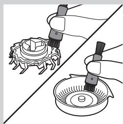 PHILIPS SERIE 5000 - Nettoyage de la tête de rasoir à l'aide de la brosse de nettoyage - 5