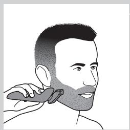PHILIPS 7000 - Utilizzo dell'accessorio regolabarba con il pettine - 4