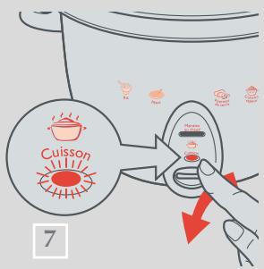 SEB 368103 CUISEUR À RIZ - Mettre en place le réservoir à condensats aimanté - fig. 6 - 1