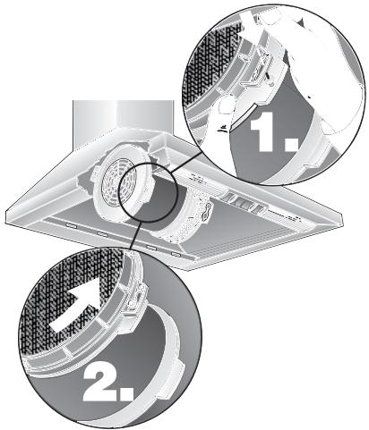 BOSCH DWW09W450 - Inserting the filter: - 1
