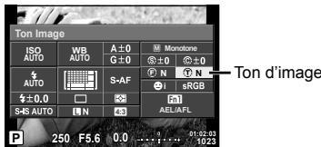 OLYMPUS E-M5 MARK II - ■ Réglage de la tonalité d'une image monochrome (Ton Image) - 1