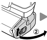 OLYMPUS E-M5 MARK II - ■ Insertion de la batterie - 1