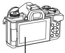 OLYMPUS E-M5 MARK II - Permutation entre la prise de vue en direct et la prise de vue avec le viseur - 1