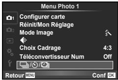 OLYMPUS E-M5 MARK II - Prise de vue automatique avec un intervalle fixe (☐ prise de vue par intervalles) - 1