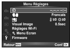 OLYMPUS E-M5 MARK II - Utilisation du menu de configuration - 1