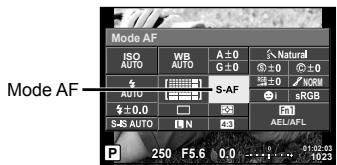 OLYMPUS E-M5 MARK II - Choix d'un mode de mise au point (mode AF) - 1