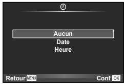 OLYMPUS E-M5 MARK II - Sélectionnez le format de date et d'heure et appuyez sur Ⓞ. - 1