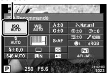 OLYMPUS E-M5 MARK II - Permutation entre la prise de vue en direct et la prise de vue avec le viseur - 5