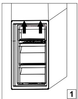 INDESIT LR7S1X, LR7 S1 W - ENLEVER LE RÉCIPIENT DU BAC DU CONGÉLATEUR - 1