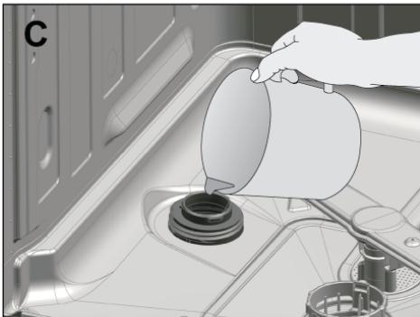 BEKO DFN2432S - Ajout du sel - 3