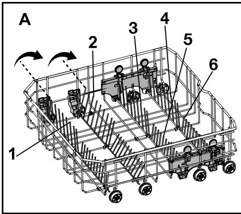 BEKO DFN2432S - Tiges du panier inférieur rétractables (6 pièces) - 2