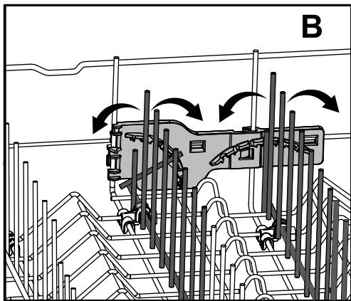 BEKO DFN2432S - Tiges du panier supérieur rétractables - 3